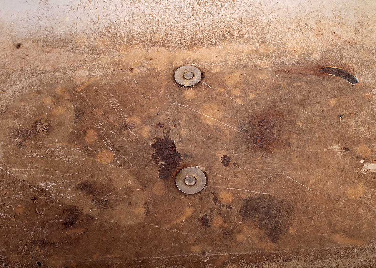 Vintage White and Red Enamelware