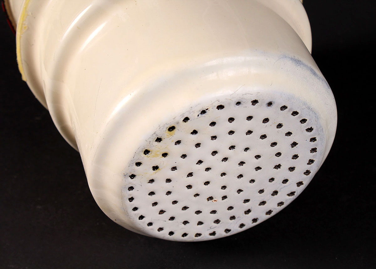 Vintage White and Red Enamelware