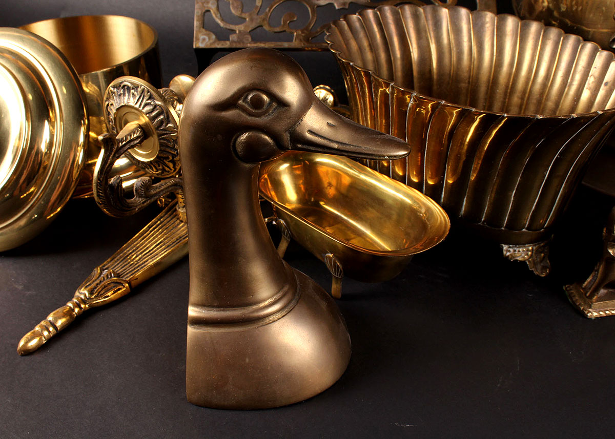 Grouping of Brass Decor