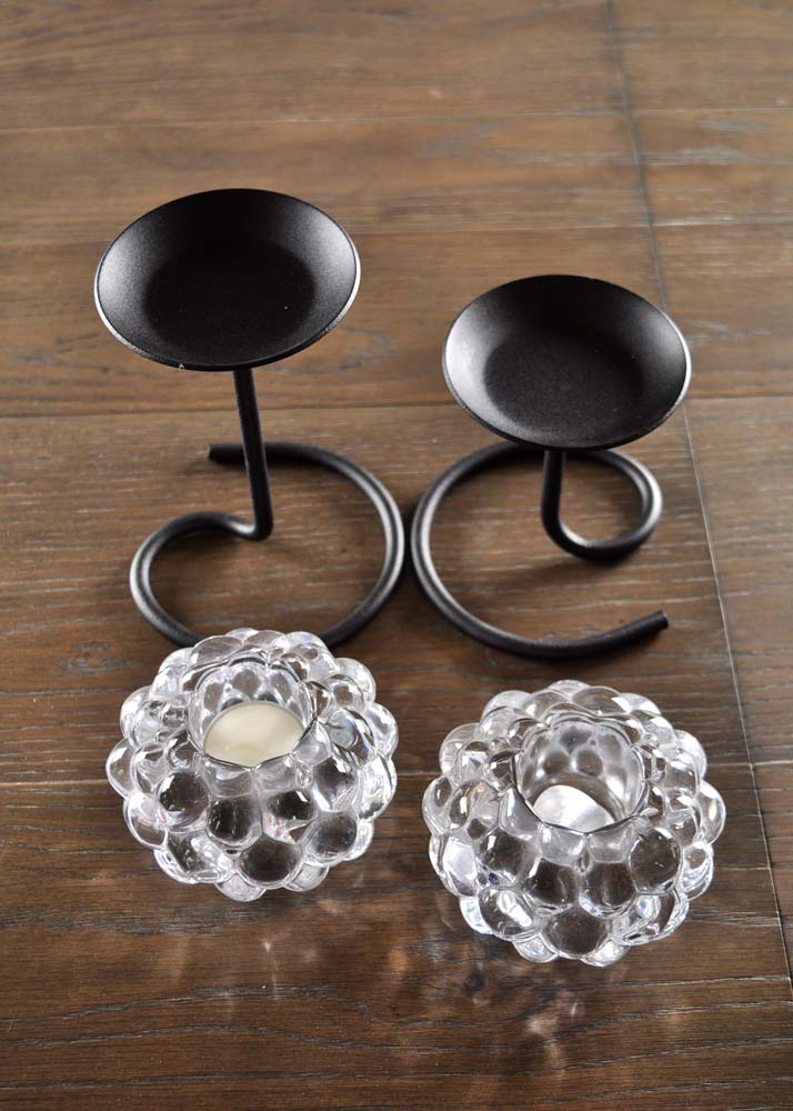 Pair of Glass Votive Holders