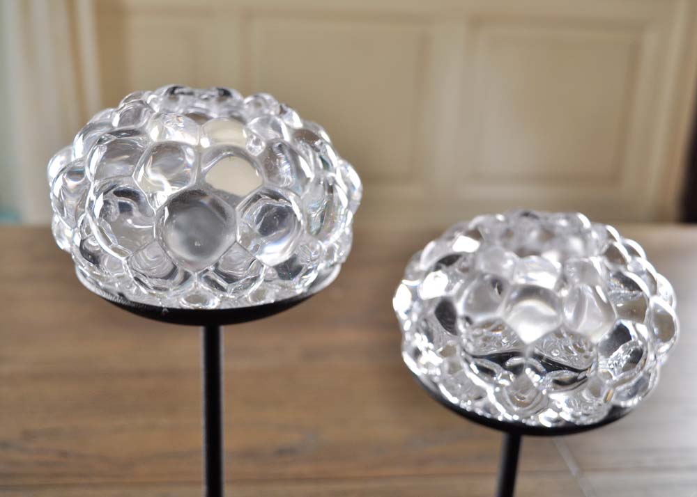 Pair of Glass Votive Holders