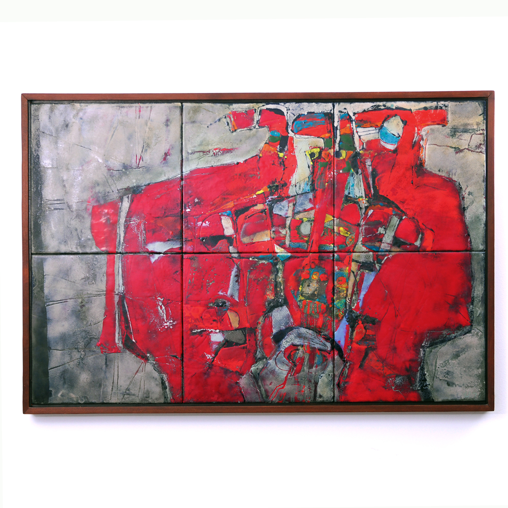 Ute Conrad Fire Enamel Steel Panel Painting