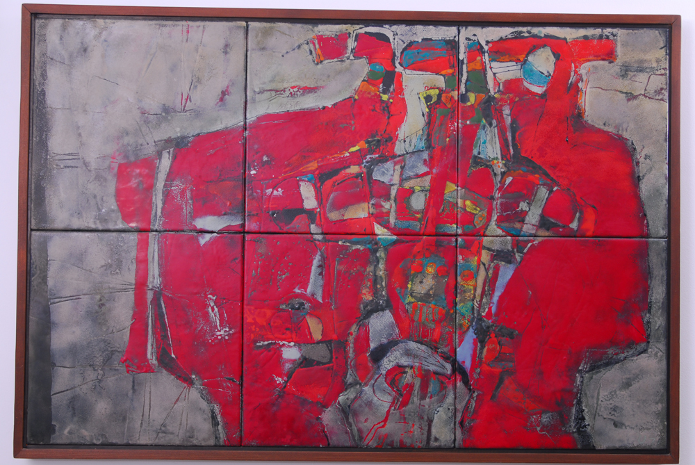 Ute Conrad Fire Enamel Steel Panel Painting