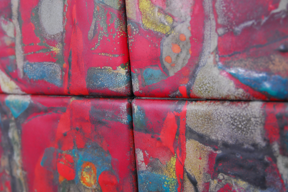 Ute Conrad Fire Enamel Steel Panel Painting