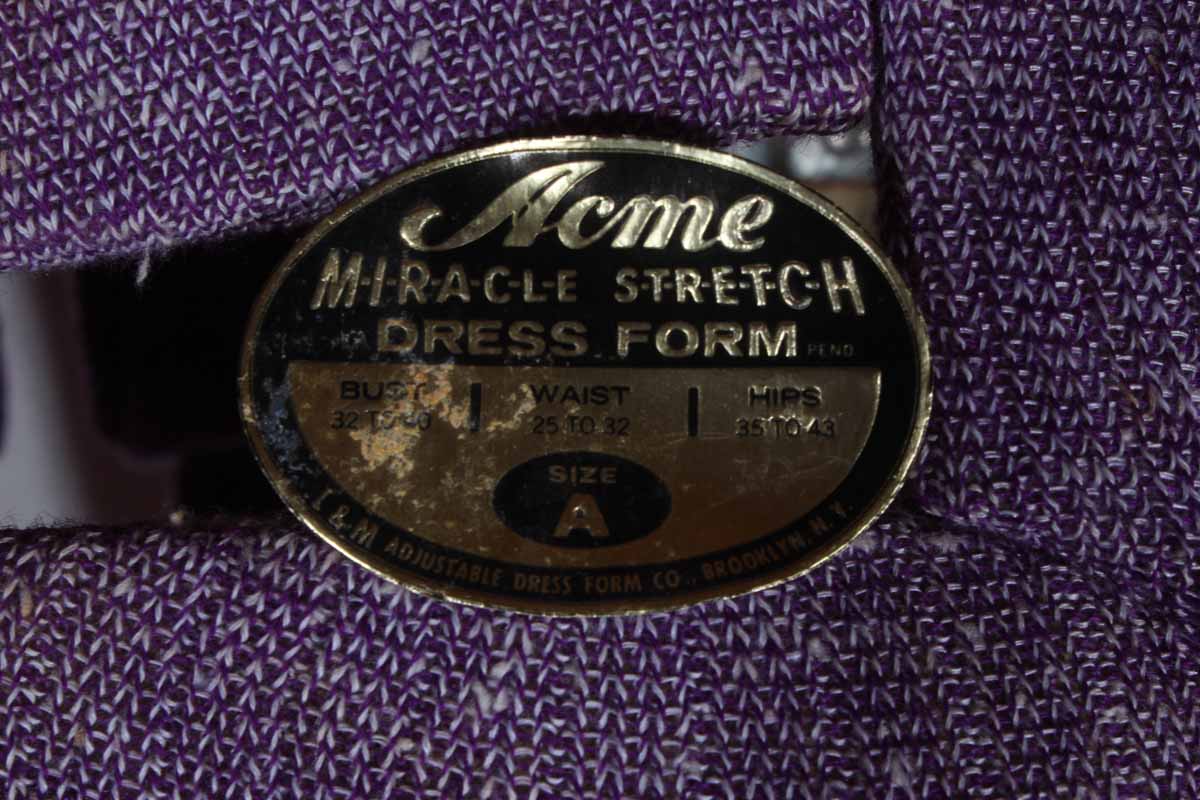 Vintage Acme Miracle Stretch Dress Form