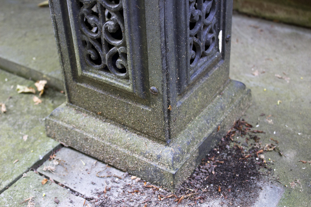 Pair of Metal Pedestal Planters