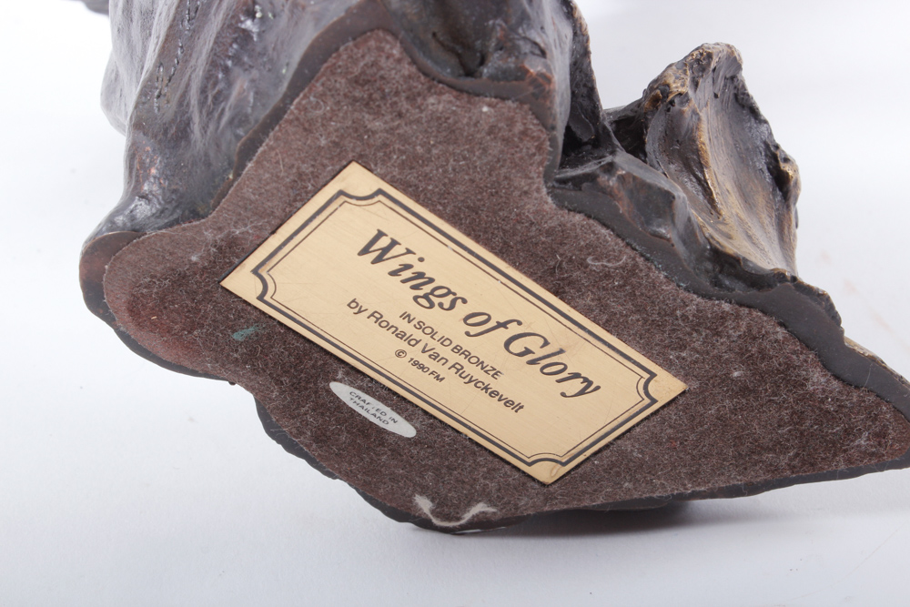 Ronald Van Ruyckevelt Bronze Sculpture "Wings of Glory"