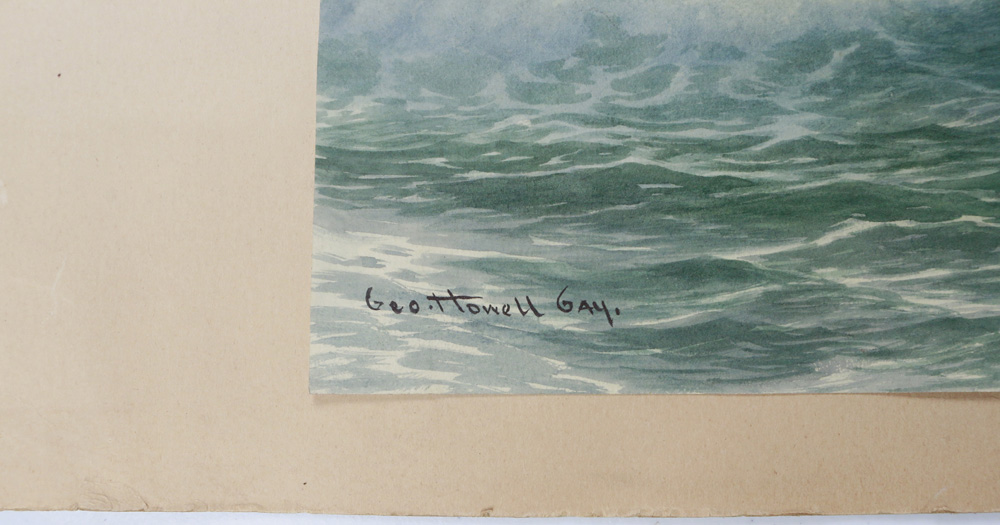Original Watercolor Seascape by George Howell Gay