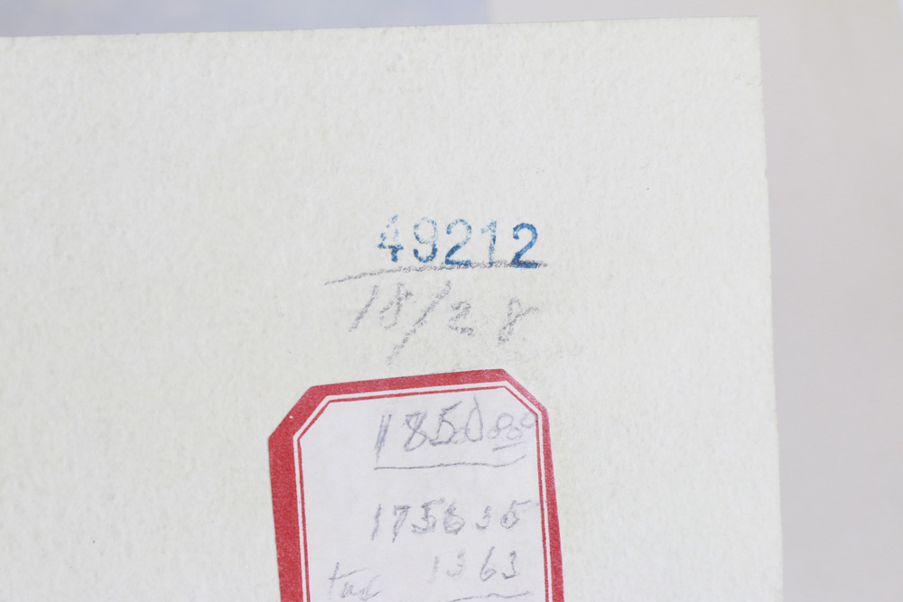 Original Gouache Painting of Cows by Carl Weber