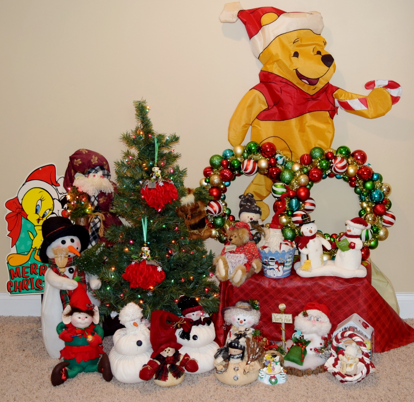 Generous Group of Christmas and Winter Home Decor