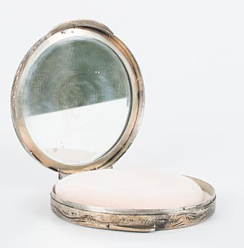 Vintage Coin Silver Powder Compact