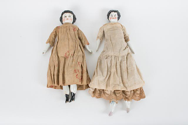 Pair of Mid 19th Century Parian Dolls