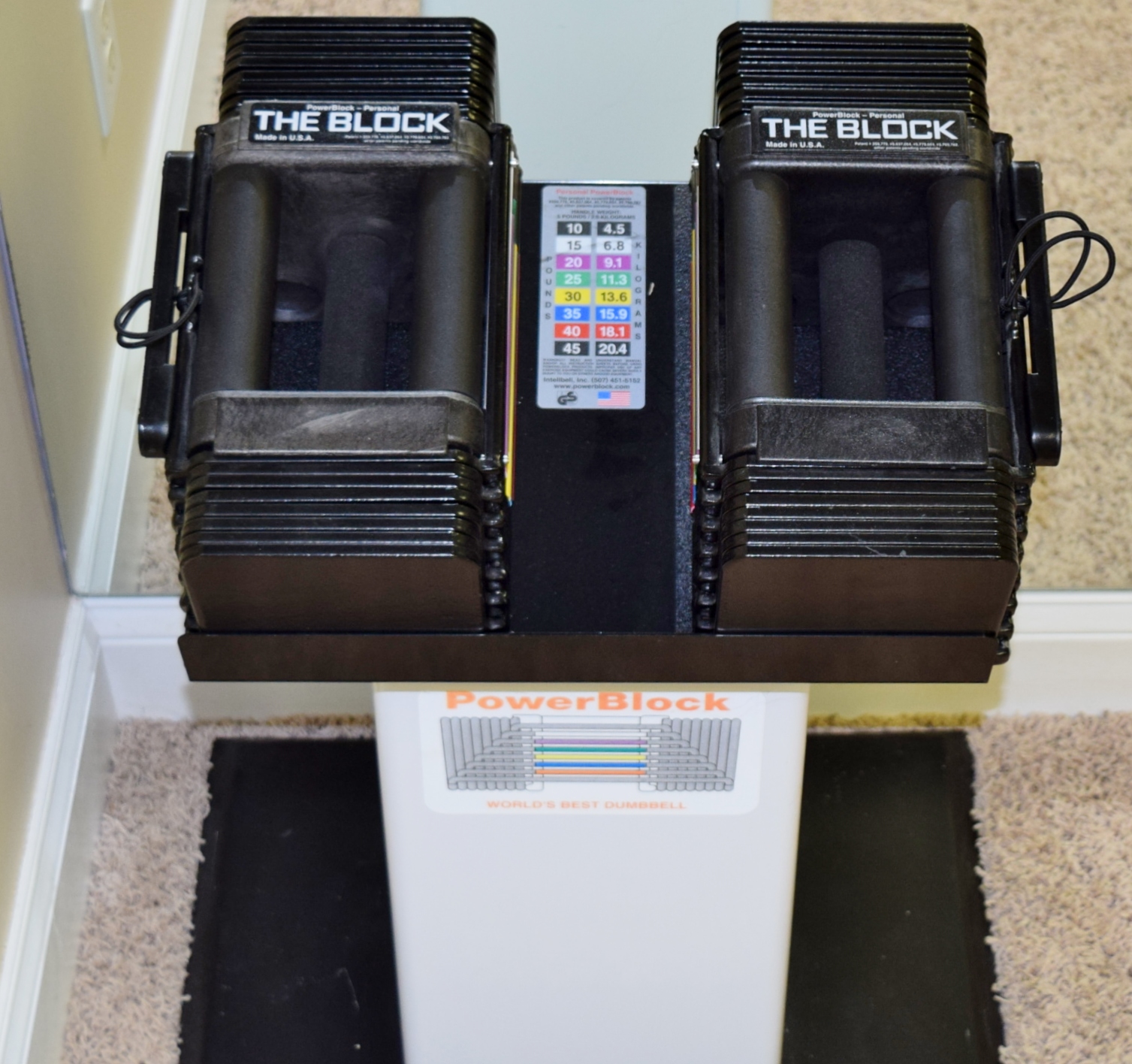 PowerBlock Pro Rexan Personal Dumbbell Set with Stand