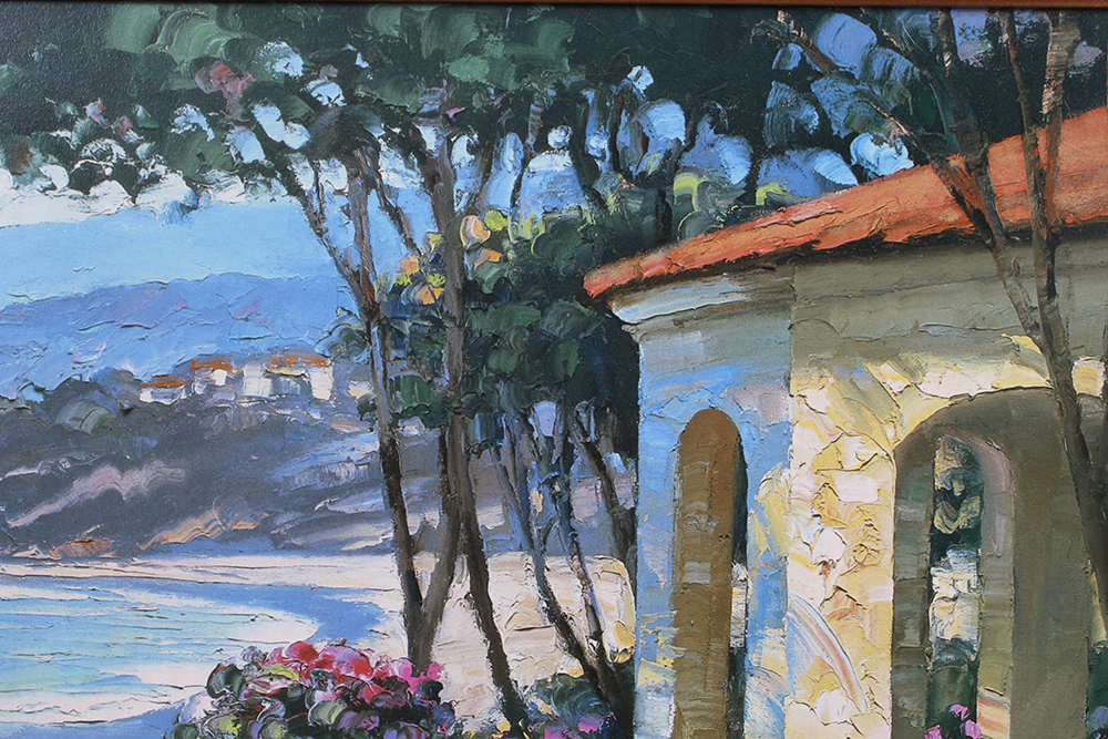 Howard Behrens "Promenade to the Sea" Embellished Giclée