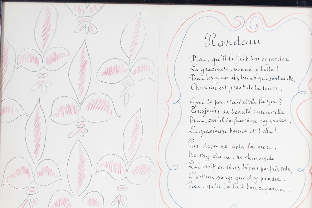 Double Sided Lithograph Pages of "Poemes de Charles d'Orleans" by Henri Matisse