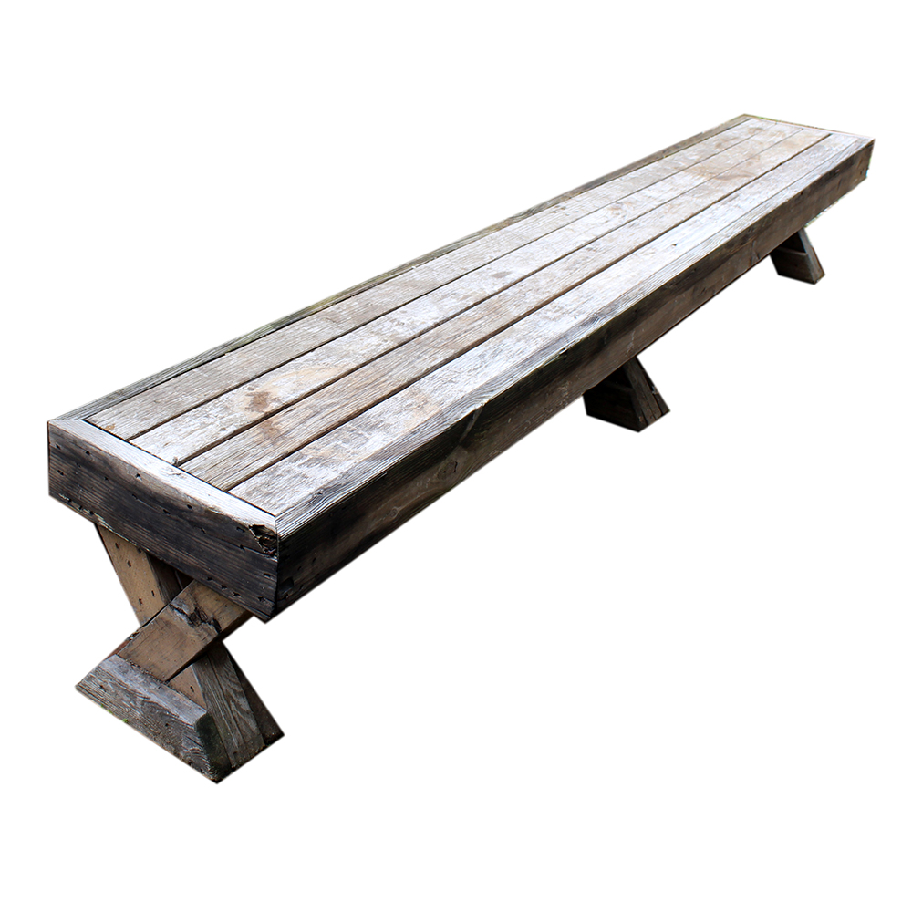 Rustic Hardwood Outdoor Bench