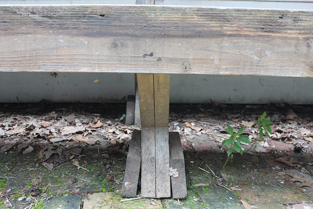 Rustic Hardwood Outdoor Bench
