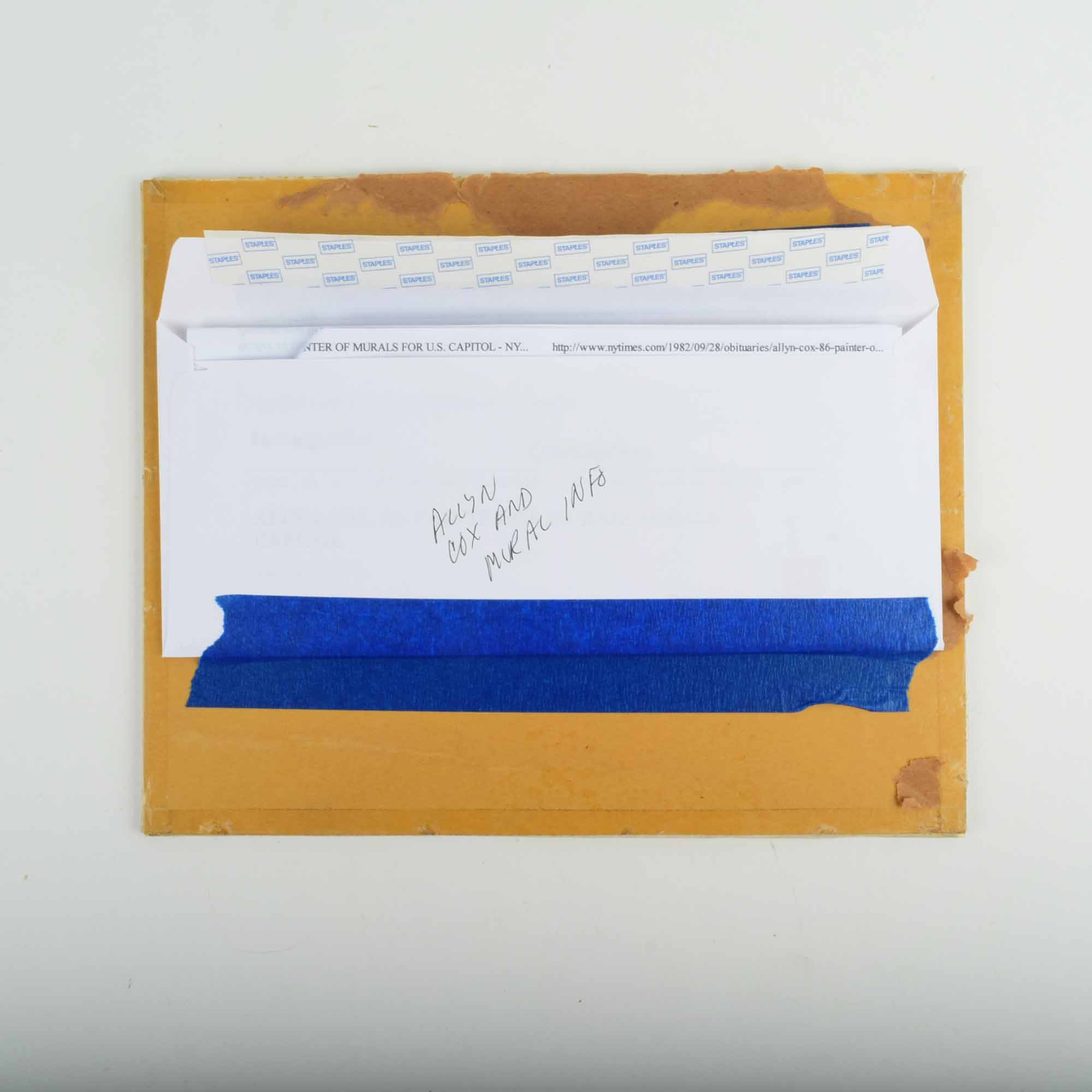 Original Signed Allyn Cox U.S. Capitol Ceiling Rendering of "British Burn the Capitol, 1814"