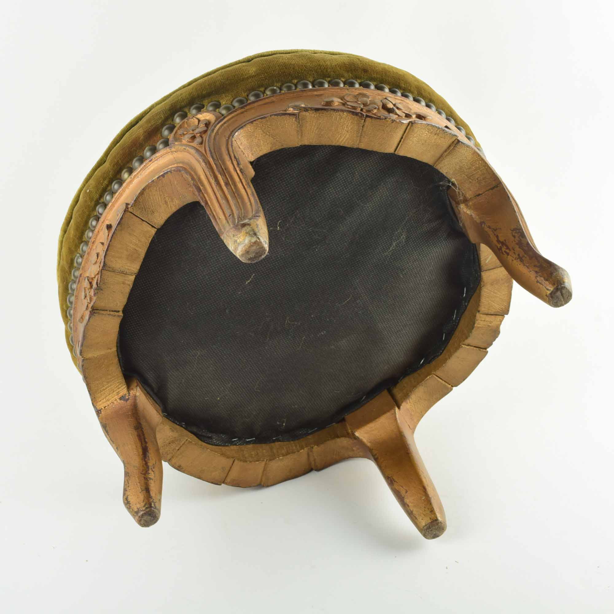 Vintage French Style Needlepoint Footstool