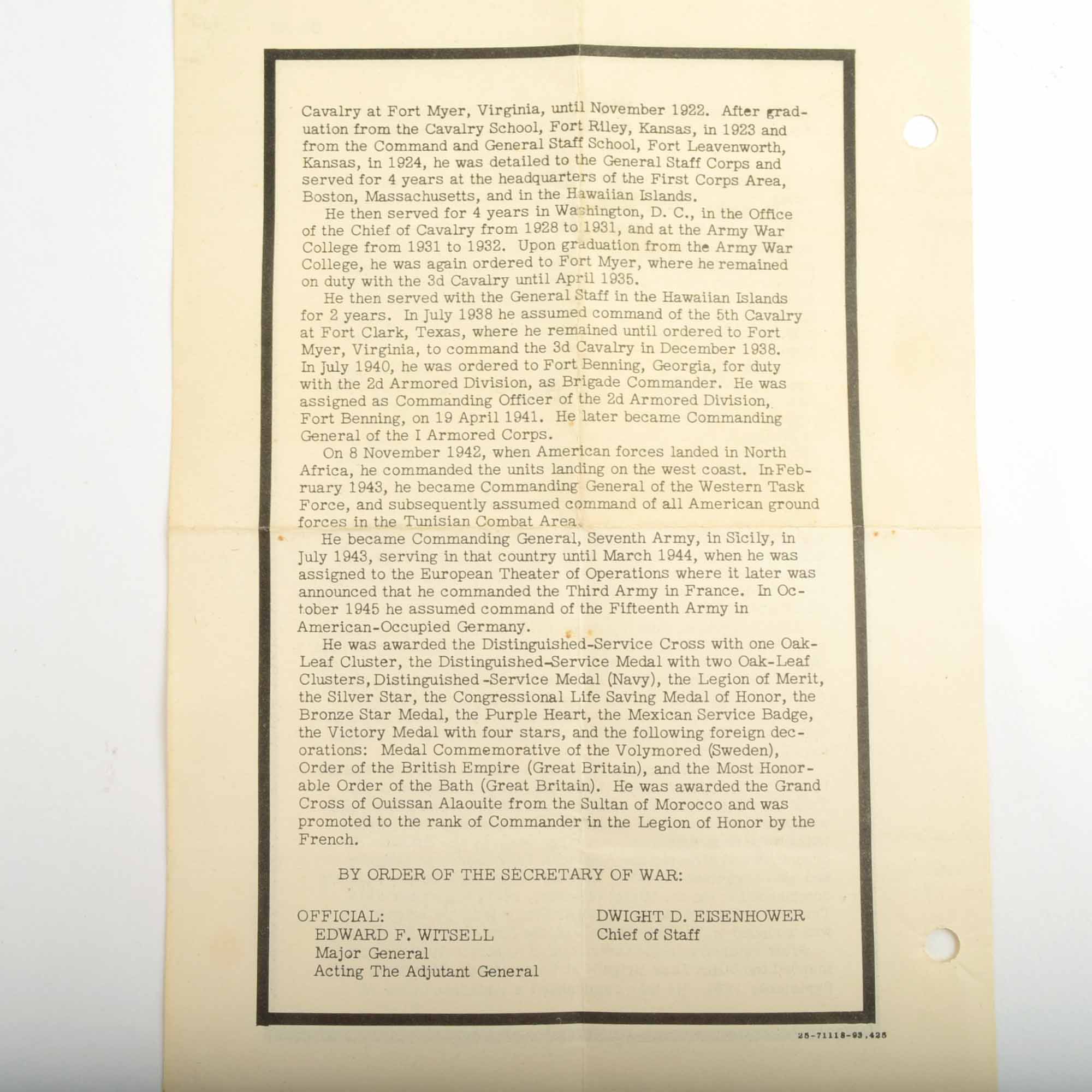 Office of Strategic Services (OSS), WWII Memorabilia and Historic Ephemera