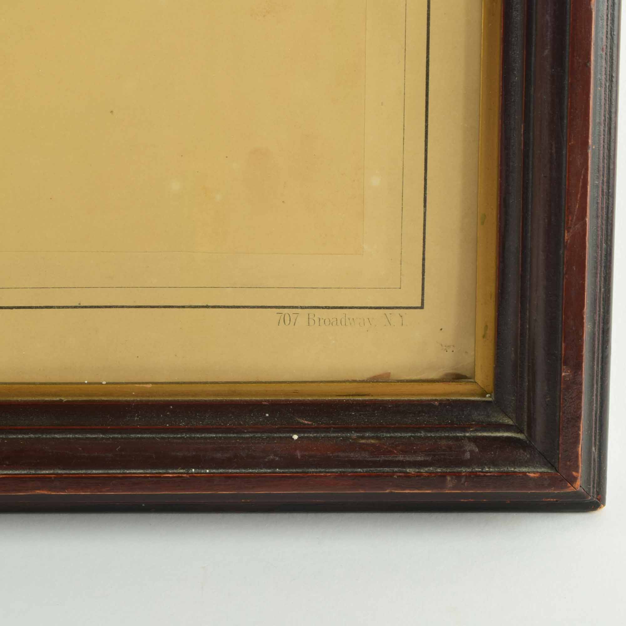 Antique Mathew Brady Abraham Lincoln Large Photographic Portrait