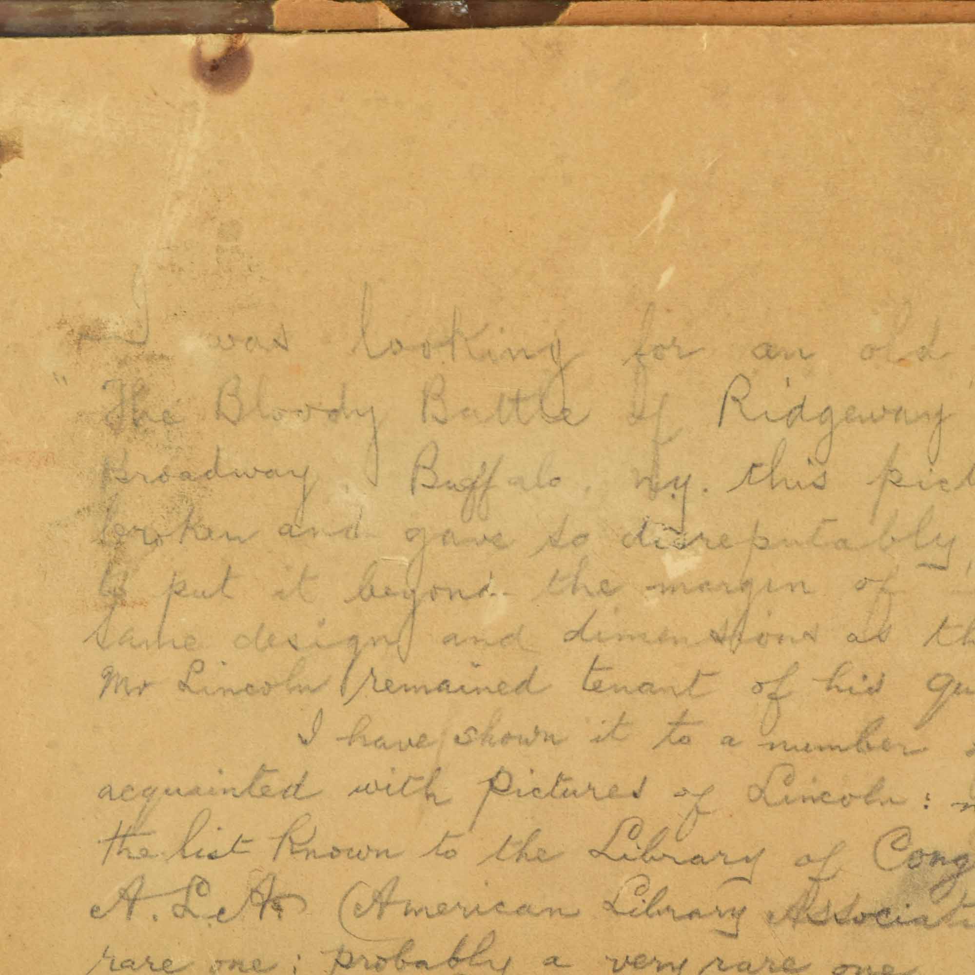 Antique Mathew Brady Abraham Lincoln Large Photographic Portrait