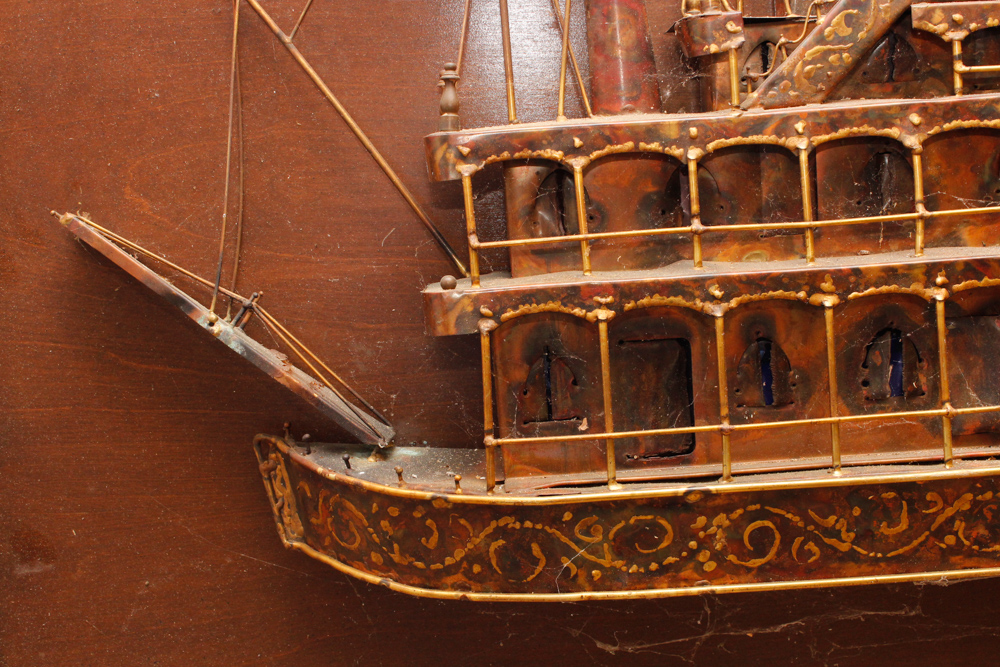 Large Lighted Steamship Sculpture