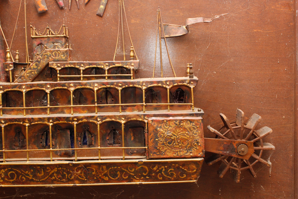 Large Lighted Steamship Sculpture