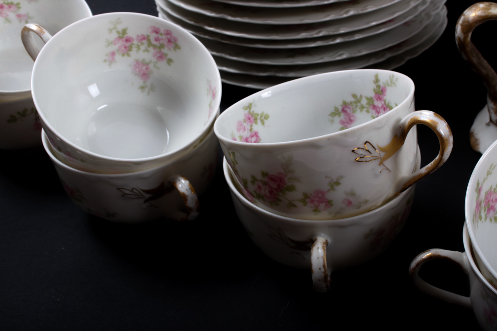 Large Set of Haviland Limoges Porcelain Tableware