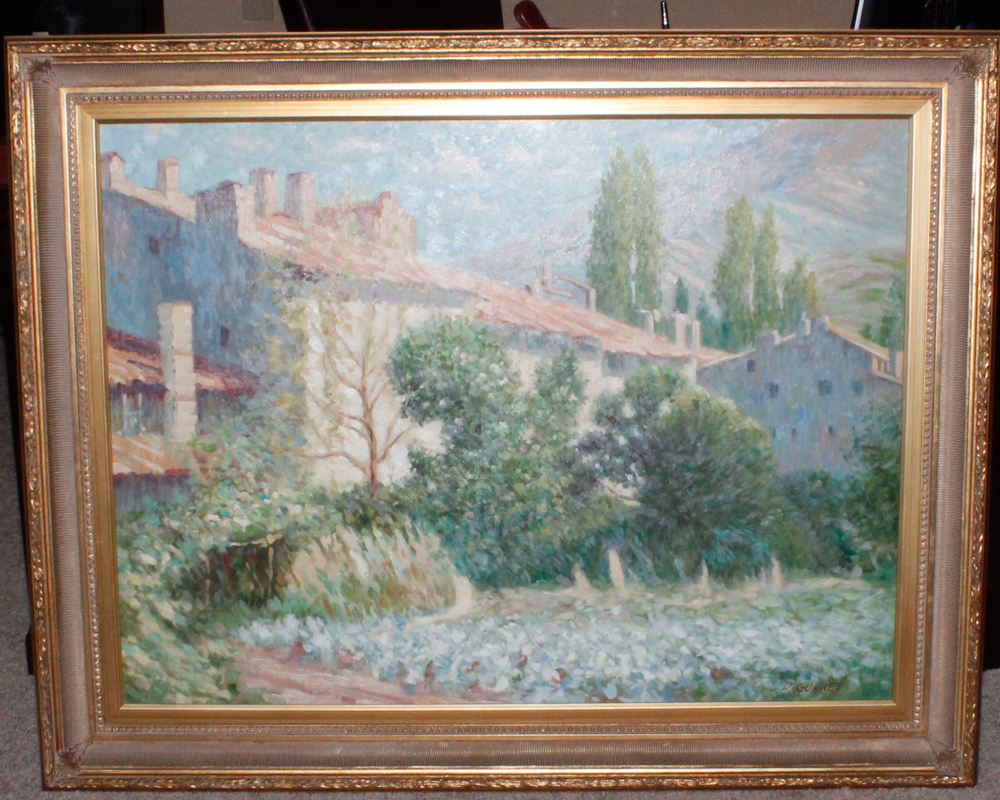 R. Gunnet Signed Impressionist Oil on Canvas Painting