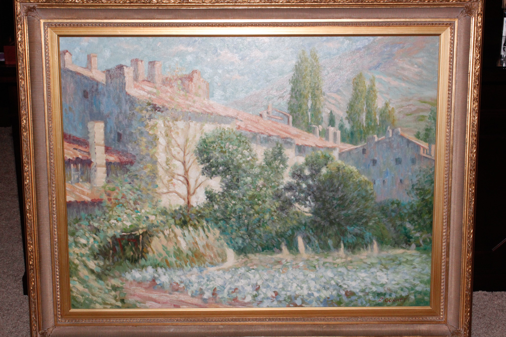 R. Gunnet Signed Impressionist Oil on Canvas Painting