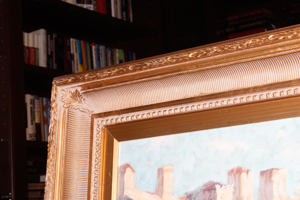 R. Gunnet Signed Impressionist Oil on Canvas Painting