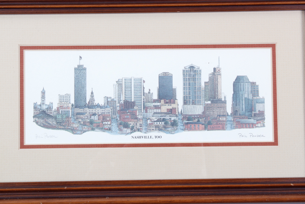 Pair of Phil Ponder Nashville Prints