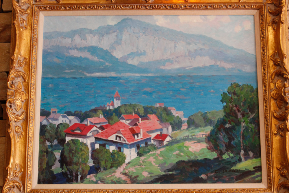 C. Saunders Framed Landscape Painting