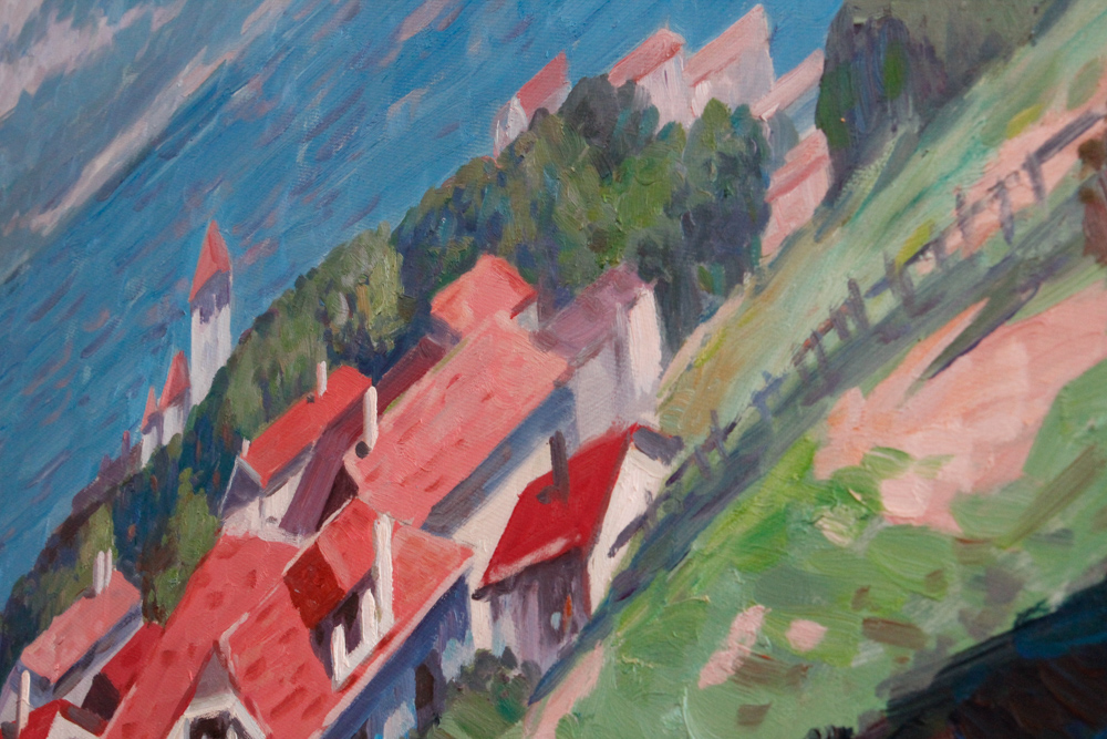 C. Saunders Framed Landscape Painting