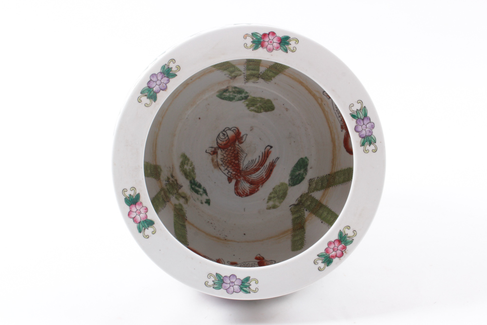 Hand-Painted Chinese Ceramic Planter