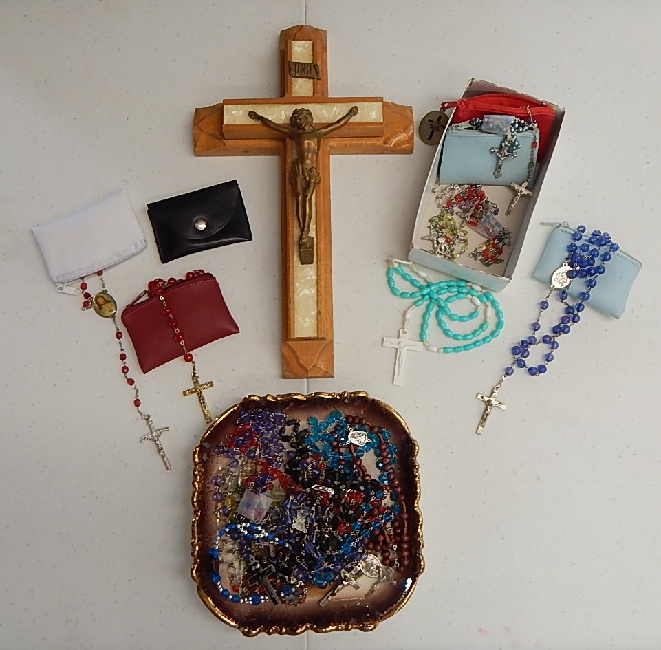 Catholic Sick Bad Cross with Rosaries and More