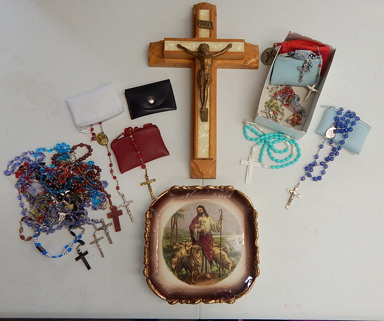 Catholic Sick Bad Cross with Rosaries and More