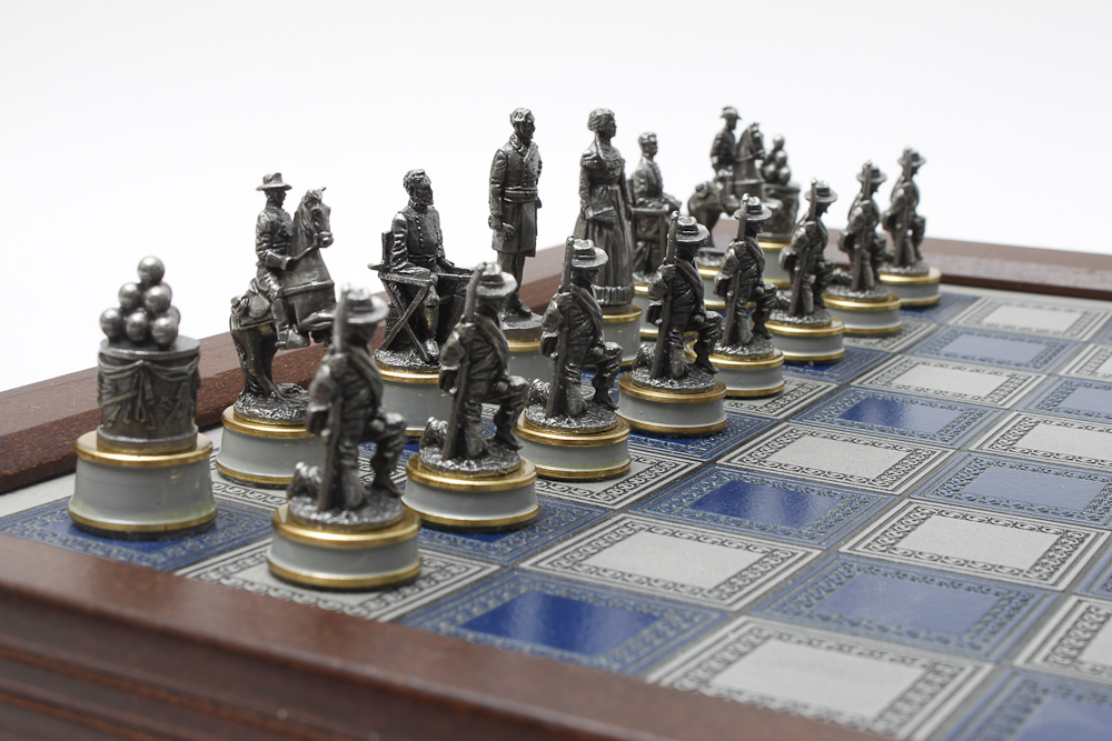 Franklin Mint Civil War Chess Set
