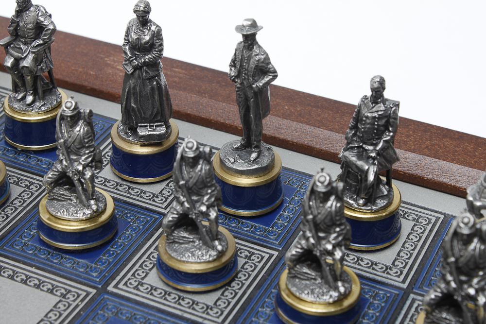 Franklin Mint Civil War Chess Set