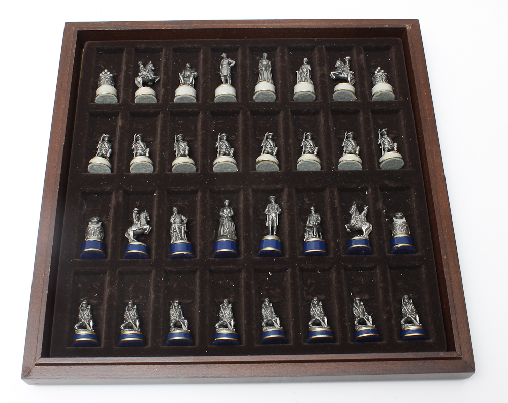 Franklin Mint Civil War Chess Set