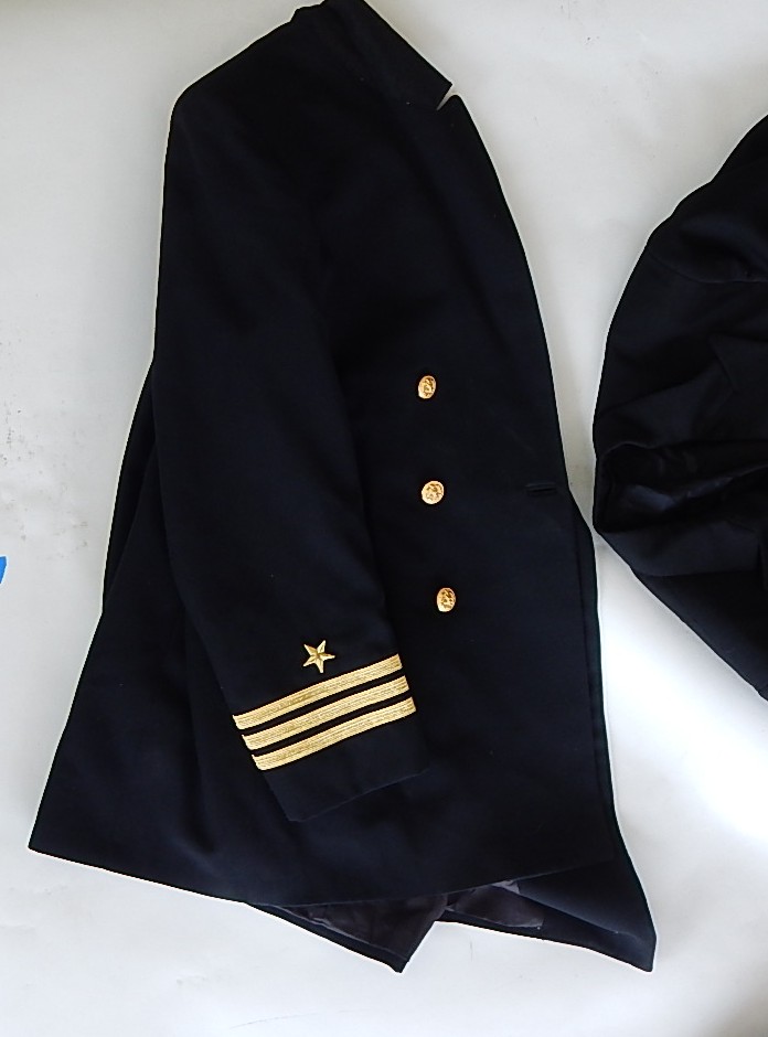 Trio of Coast Guard and Navy Uniform Coats