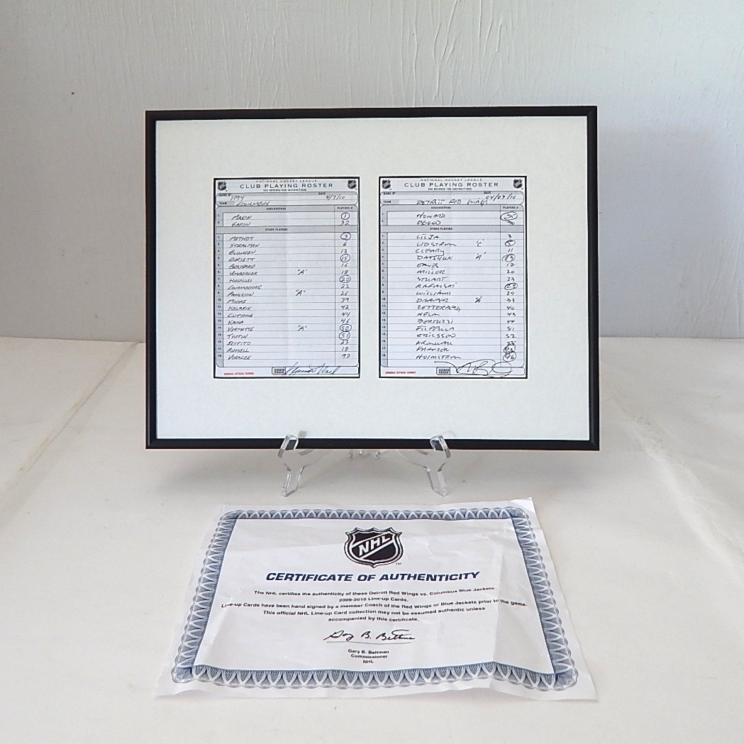 NHL 2009-2010 Signed Roster Sheet