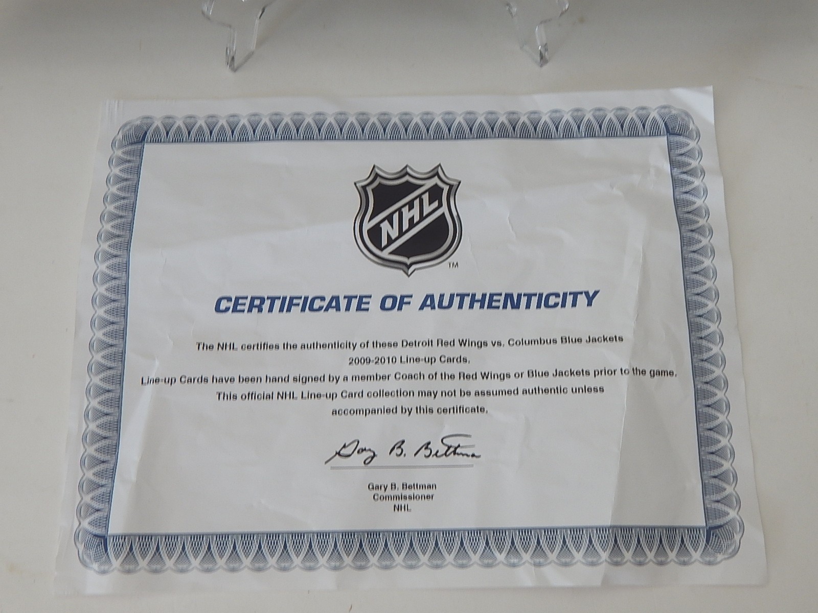 NHL 2009-2010 Signed Roster Sheet