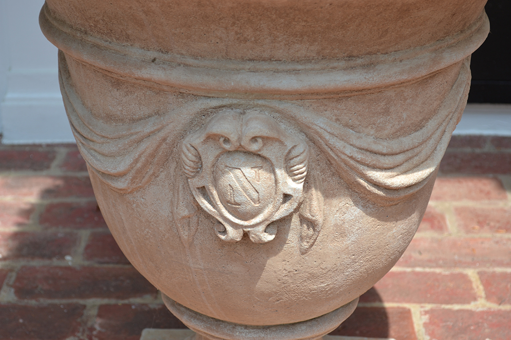 Pair of Concrete Urn Planters