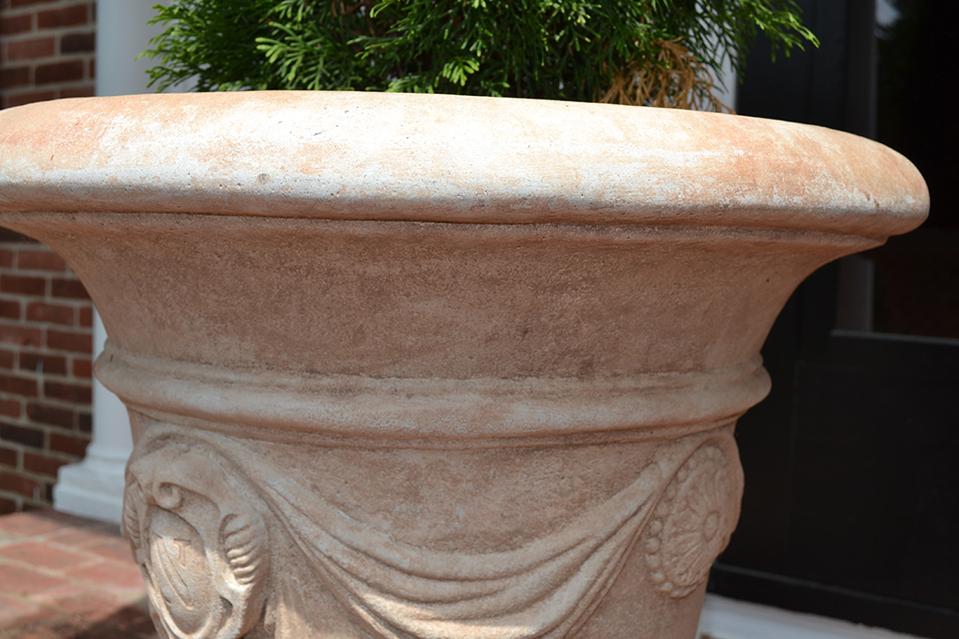 Pair of Concrete Urn Planters