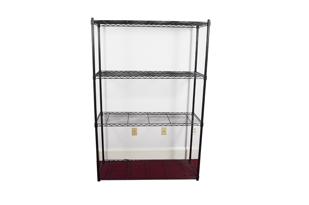 Black Metal Wire Shelving Unit