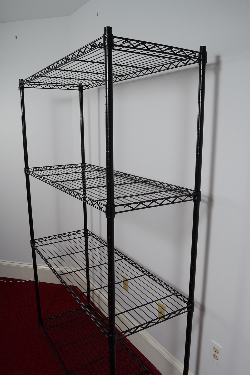 Black Metal Wire Shelving Unit