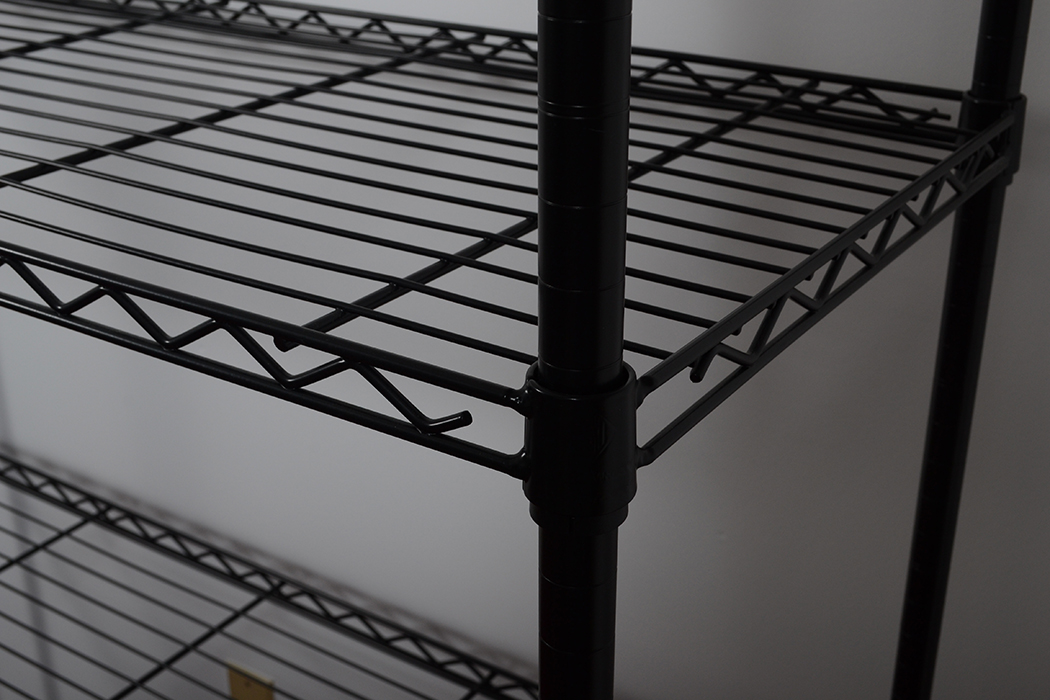 Black Metal Wire Shelving Unit