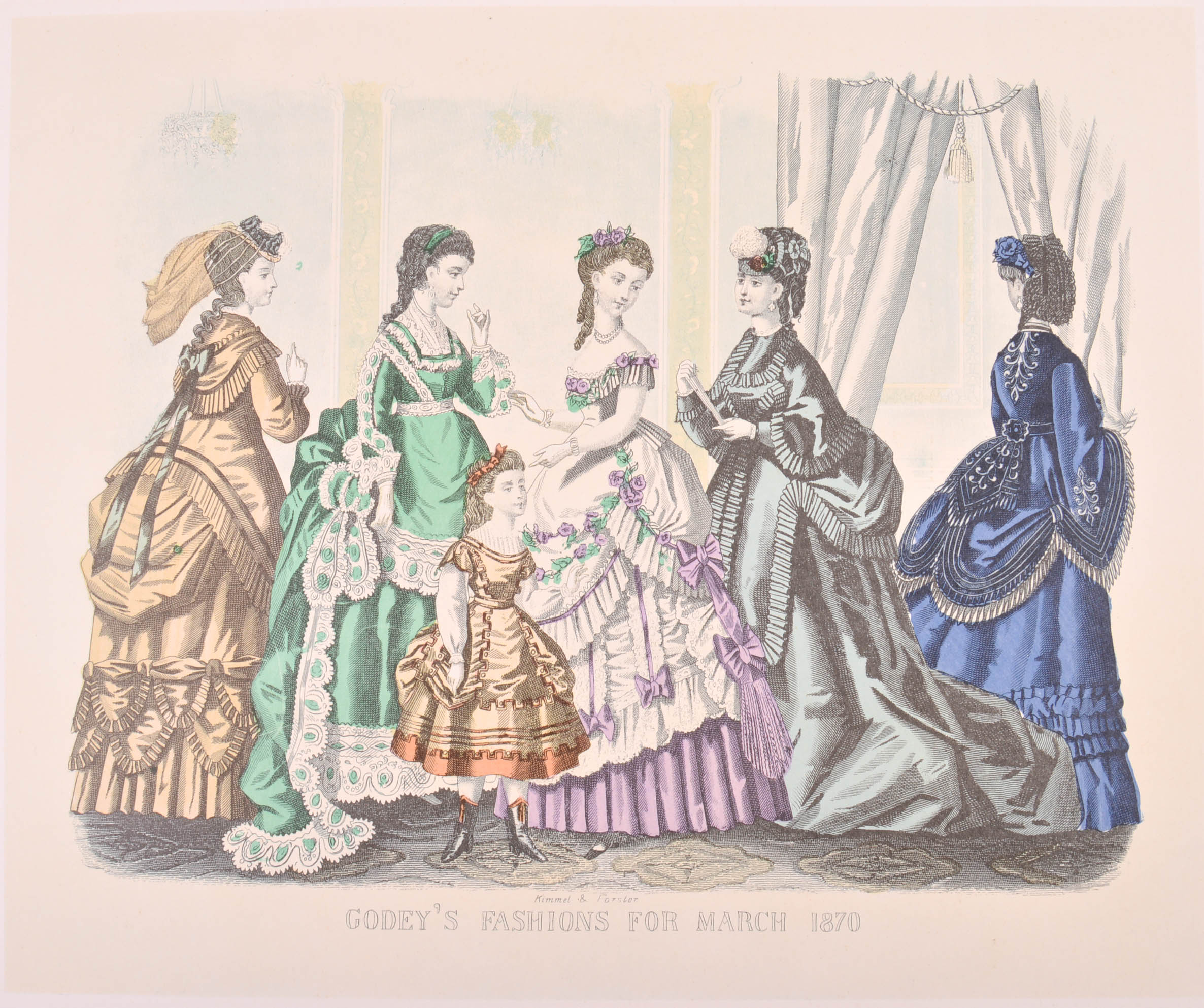 Vintage Victorian Era Reproduction Fashion Prints